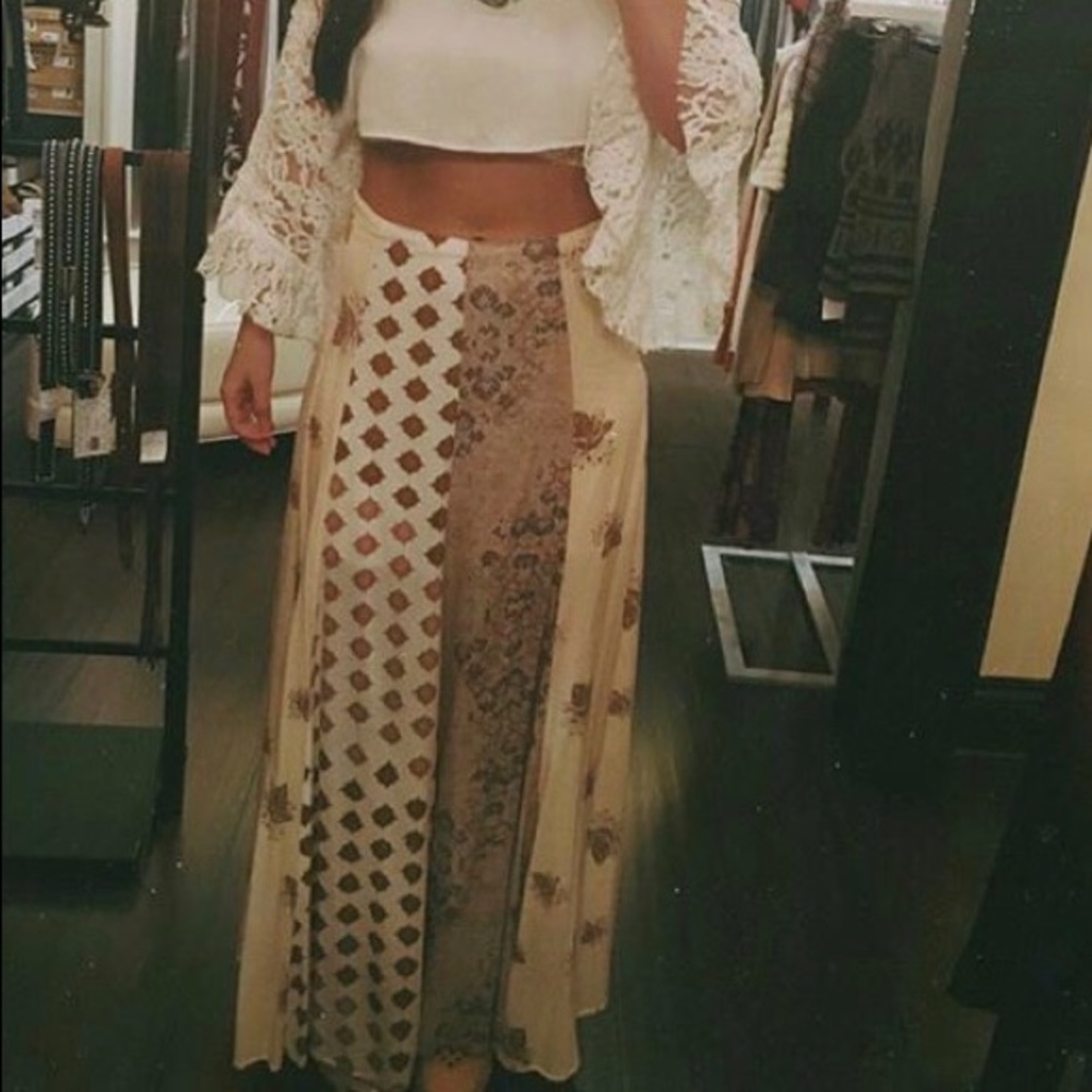 Free People Boho Maxi Skirt